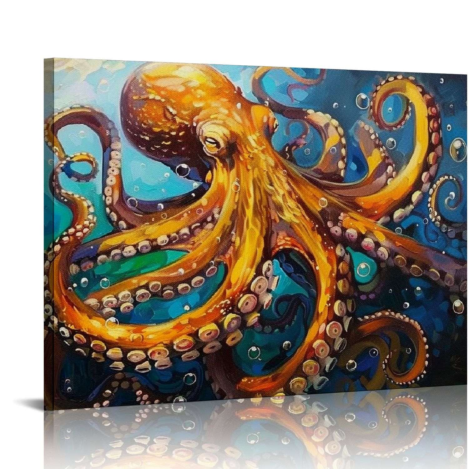 Canvas Print Wall Art,Octopus Under The Sea Modern Gallery Wall