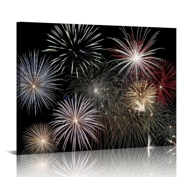 ONETECH - Canvas Prints Wall Art - Colorful in Night Sky | Modern Wall Decor/Home Decoration Stretched Gallery Canvas Wrap Giclee Print. Ready to Hang