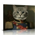 thumbnail image 1 of ONETECH  Canvas Prints Wall Art Scottish Fold Cat Loyal Pet Portrait Art Painting Animal Prints Home Decor Vintage Renaissance Cat Portrait Canvas Art Gift for Cat Lovers  Major-General, 1 of 4