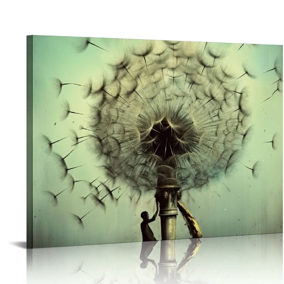 ONETECH Canvas Wall Art Dandelion Hot Air Balloon Framed Prints Painting Modern Abstract Canvas Wall Art for Home Living Room Bedroom Decor Abstract Realism Ready to Hang