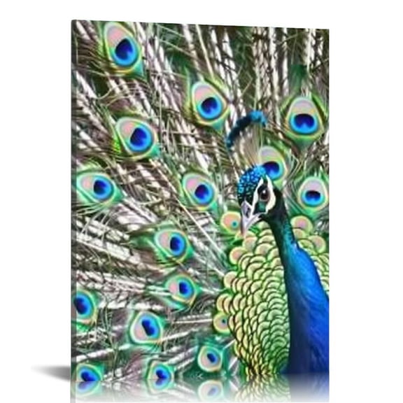 ONETECH Canvas Wall Art Proud as a Peacock Pictures Prints Poster Animal Home Decor Modern Artwork for Walls Office Wall Decor Framed Ready to Hang