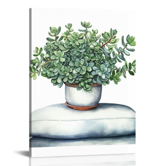 ONETECH Canvas Wall Art for living room bathroom Wall Decor for bedroom kitchen artwork Canvas Prints green plant flowers painting Pieces Modern framed office Home decorations family picture