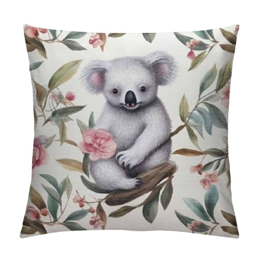 Cartoon Baby Koala Pillow Covers Fall Pillow Cover Cushion Case