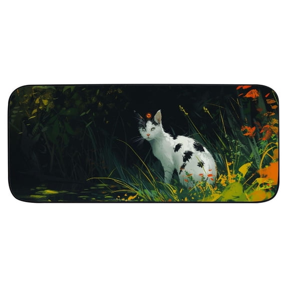 ONETECH Cat Landscape Square Doormat Entrance Mat Indoor/Outdoor/Front Door/Bathroom Mats for Home Entrance Outside Entry 19.68*47.24 in