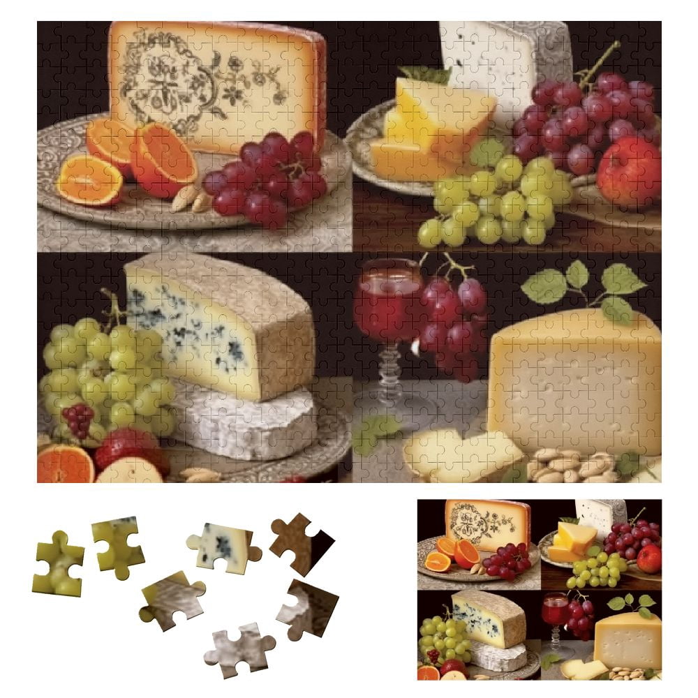 ONETECH Cheese Fruit Wooden Jigsaw Puzzle for Adults and Kids ...