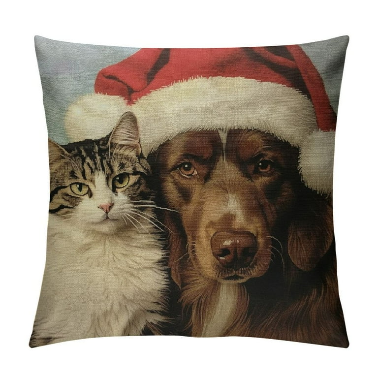 Chocolate lab christmas pillow online