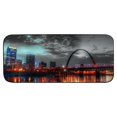 thumbnail image 1 of FUMJ City Skyline Bridge River Night Cloudy Sky Floor Mat Rug for Home Entrance Outside Entry 19.68*47.24 in, 1 of 6