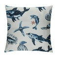 thumbnail image 1 of FUMJ Coastal Marine Animal Seashell Starfish Sea Horse Sea Turtle Coral Crab Navy Blue Pillow Case,Decorate Home Living Room Bedroom Sea House,Ocean Lover Gift,Throw Pillow Covers, 1 of 5