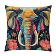 thumbnail image 1 of FUMJ Colorful Elephant and Leaf Throw Pillow Covers Square Couch Pillowcase Modern Farmhouse Decorative Cushion Cover for Sofa Living Room, 1 of 5
