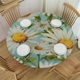 thumbnail image 1 of ONETECH  Colorful Floral White Daisy Flower Round Tablecloth,Stain Resistance Polyester Table Cloth,Table Cover for Kitchen Dining Table,Buffet Parties and Camping, 1 of 7