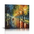thumbnail image 1 of ONETECH Colorful Landscape Oil Painting Wall Art Canvas Paintings Abstract Texture Rainbow Trees with Walking People Prints Pictures Living Room Bedroom Artwork 12\x12\, 1 of 4