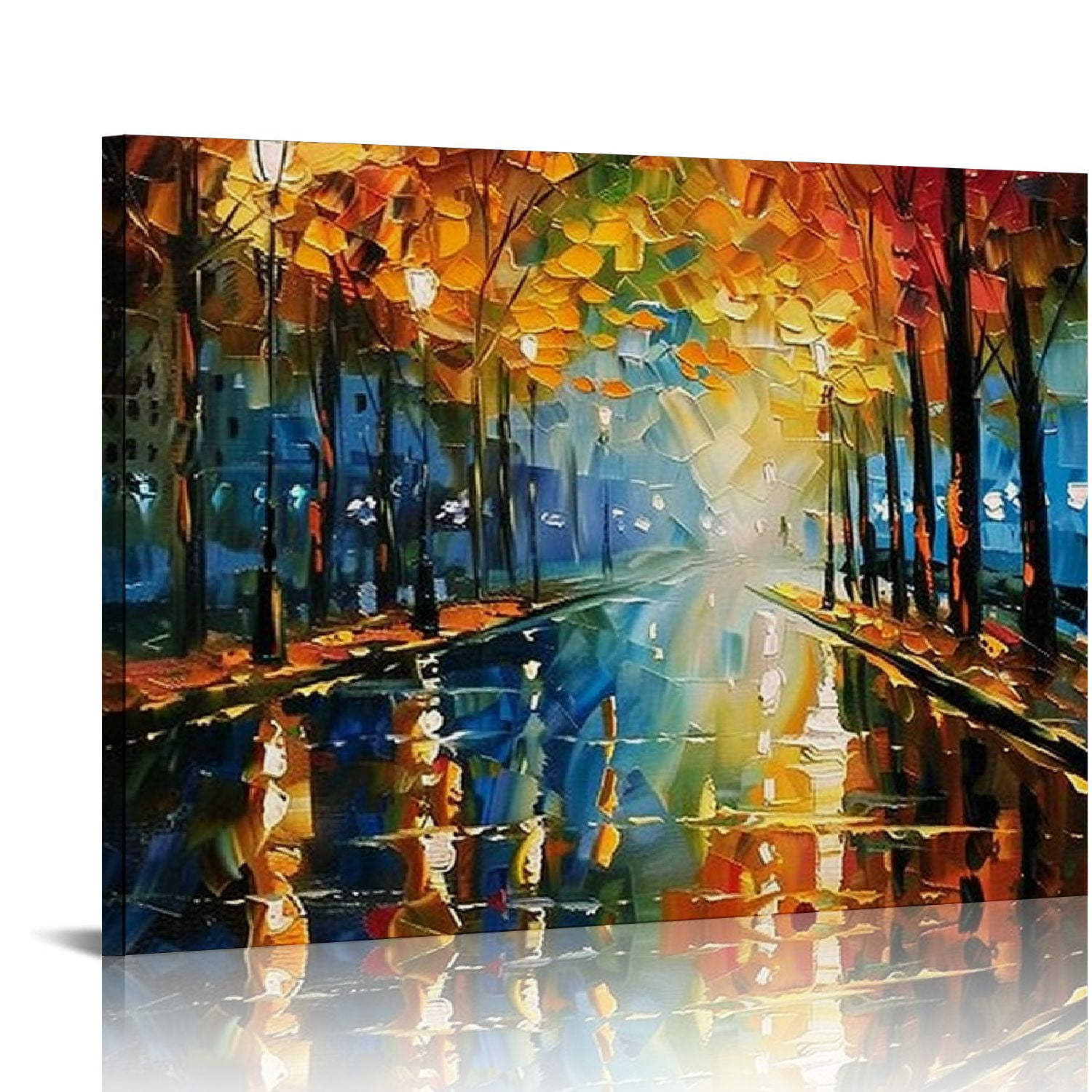 ONETECH Colorful Landscape Wall Art Canvas Paintings Abstract Texture ...