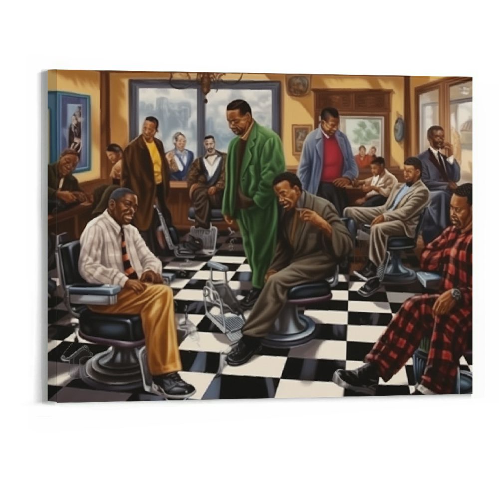 ONETECH Comedian In Barbershop Poster Painting Print on Canvas