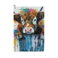 thumbnail image 1 of ONETECH Cow, Paint Splattered Face Golf Towel 24x16in 2PC, 1 of 7