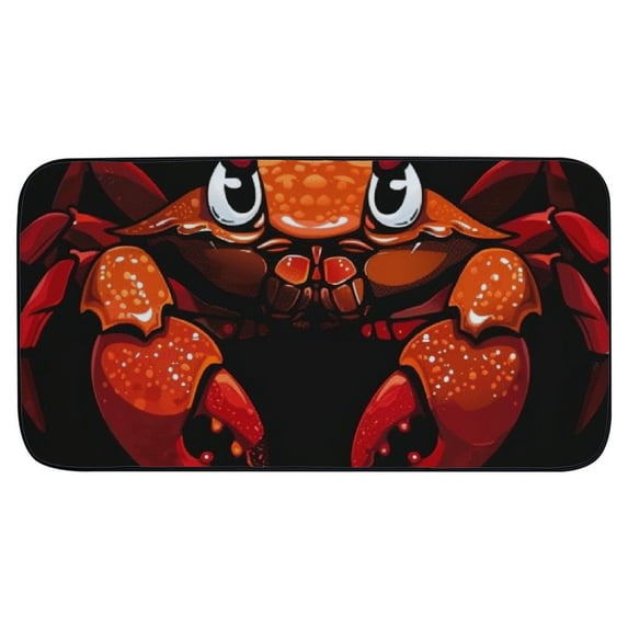 ONETECH Crab Square Floor Mat Rug for Home Entrance Outside Entry - Anti-Slip and Durable 19.68*39.37 in