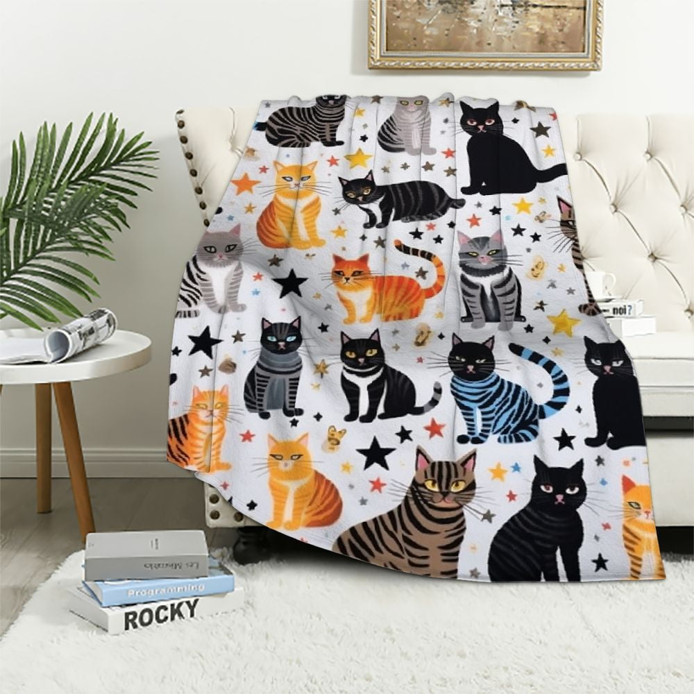 Kawaii Cat Blanket main image 0