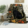 thumbnail image 1 of ONETECH Cute Cat Blanket, Flannel Blanket is Soft and Comfortable, Cat Blanket is The Best Gift for Corgi Lovers,Women,Family,Friends,Black Cat Blanket for Nap Sofa Home Decoration, 1 of 6