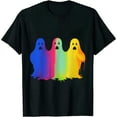 thumbnail image 1 of ONETECH Cute LGBTQ Ghost LGBT Ghost Rainbow Gay Pride T-Shirt, 1 of 3