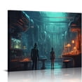thumbnail image 1 of ONETECH Cyberpunk High Tech Laboratory 5 Canvas Art - Home Decor Wall Art Print Poster Painting Large 20\x16\, 1 of 4