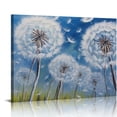 thumbnail image 1 of ONETECH Dandelion Painting Wall Art Canvas Print Picture for Living Room Large White Flower Flora Home Bedroom Decoration Modern Framed Artwork Decor,, 1 of 4