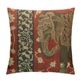 thumbnail image 1 of ONETECH Decorative Couch Throw Pillow Cover Coffee Brown Gold Home Decor Small Elephant Pattern Square Cushion Covers, 1 of 5