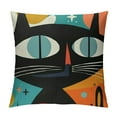 thumbnail image 1 of FUMJ Decorative Throw Pillow Covers  for Couch, Retro Funny Cat Set Square Pillows Cover Case for Cushions Sofa Bed Cushion and Living Room Farmhouse Outdoor Decoration, 1 of 5