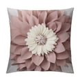 thumbnail image 1 of ONETECH  Decorative Throw Pillow Covers Handmade 3D Flower Cushion Covers Cases Accent Pillowslips Square Gift Home Sofa Car Bed Room Decor Rose Gold, 1 of 5