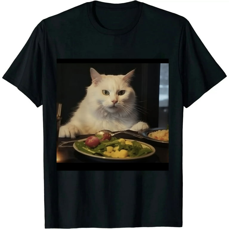Dinner Table Cat Meme Funny Internet Yelling Confused Gift T-Shirt Dinner Table Cat Meme Funny Internet Yelling Confused Gift T-Shirt