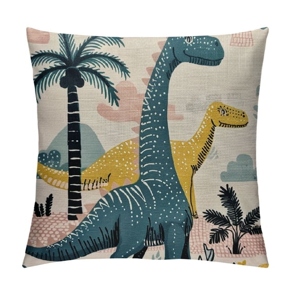 FUMJ Dinosaurs Decorative Throw Pillow Cover Cute Animal Cartoon Dinosaurs Couch Pillow Case Cushion Covers for Home Sofa Bedroom Car Office