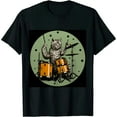 thumbnail image 1 of ONETECH Drummer Cat Music Lover Musician Playing The Drums T-Shirt, 1 of 3