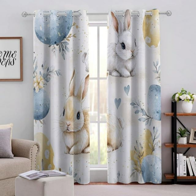 ONETECH Easter Bunnies with Delicate Floral Perforated Light Blocking ...