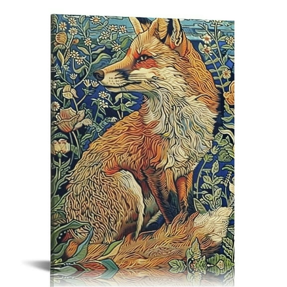 ONETECH Exhibition Print Fox Canvas Poster Wall Art Decor Print Picture Paintings for Living Room Bedroom Decoration