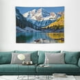 thumbnail image 1 of ONETECH  Extra Large Huge Tapestry, Snow Mountain Lake Landscape Colorado Winter Tapestry for Bedroom, Tibet Nature Scenery Wall Tapestry Hanging for Living Room Home Decoration, 1 of 7