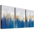 FC3169 Abstract Wall Art Gold and Blue Canvas painting Artwork