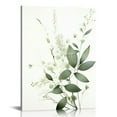thumbnail image 1 of ONETECH FRAMED Botanical Plant Wall Art, Light Green Eucalyptus Leaf Picture Canvas Wall Art Minimalist Floral Wall Decor for Bedroom Living Room Bathroom Kitchen, 1 of 4