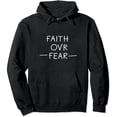 thumbnail image 1 of ONETECH Faith Over Fear Bible Verse Motivational Christian Print Pullover Hoodie, 1 of 3