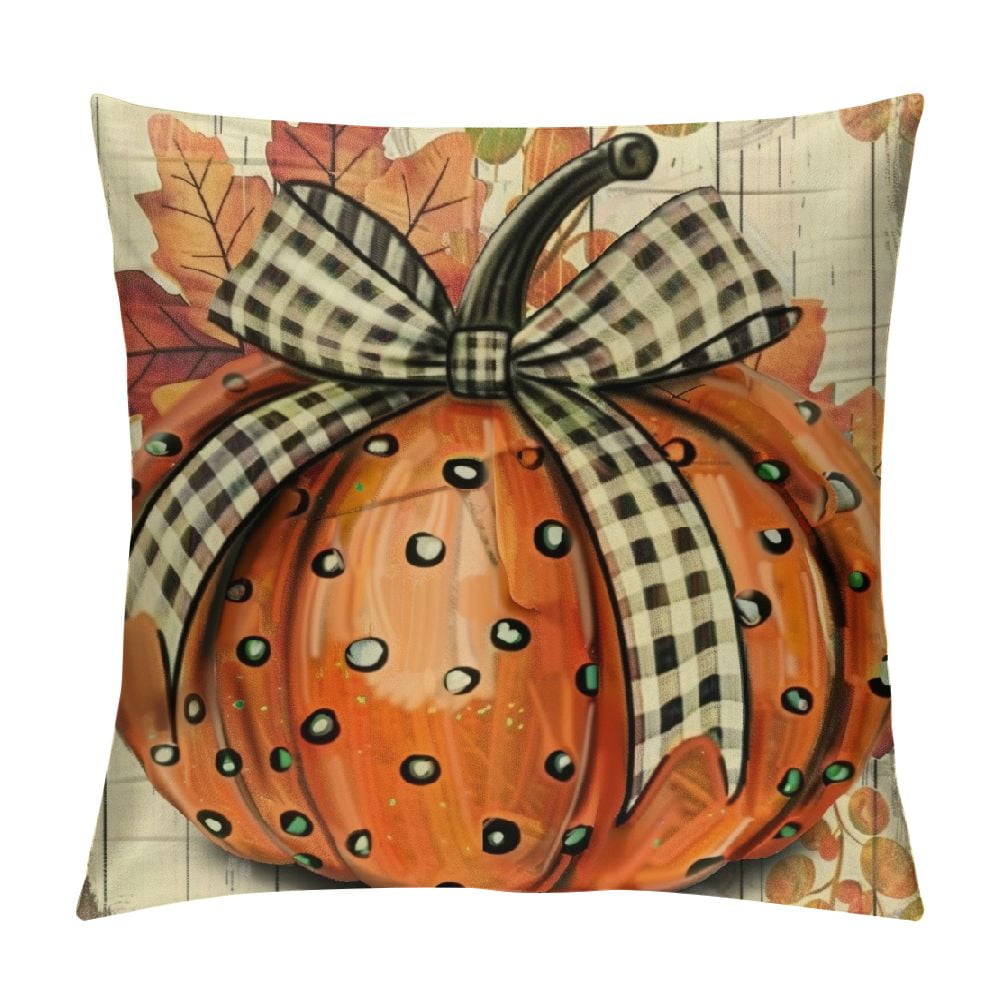 Almohada decorativa de calabaza de otoño de Elrene Home Fashions