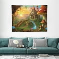 thumbnail image 1 of ONETECH  Fantasy Castle Tapestry Eager Forest Mushroom Butterfly Big Tree Fairy Tale World Wall Hanging Aesthetics Art Fantasy Tapestry Indoor And Outdoor Home Decoration, 1 of 7