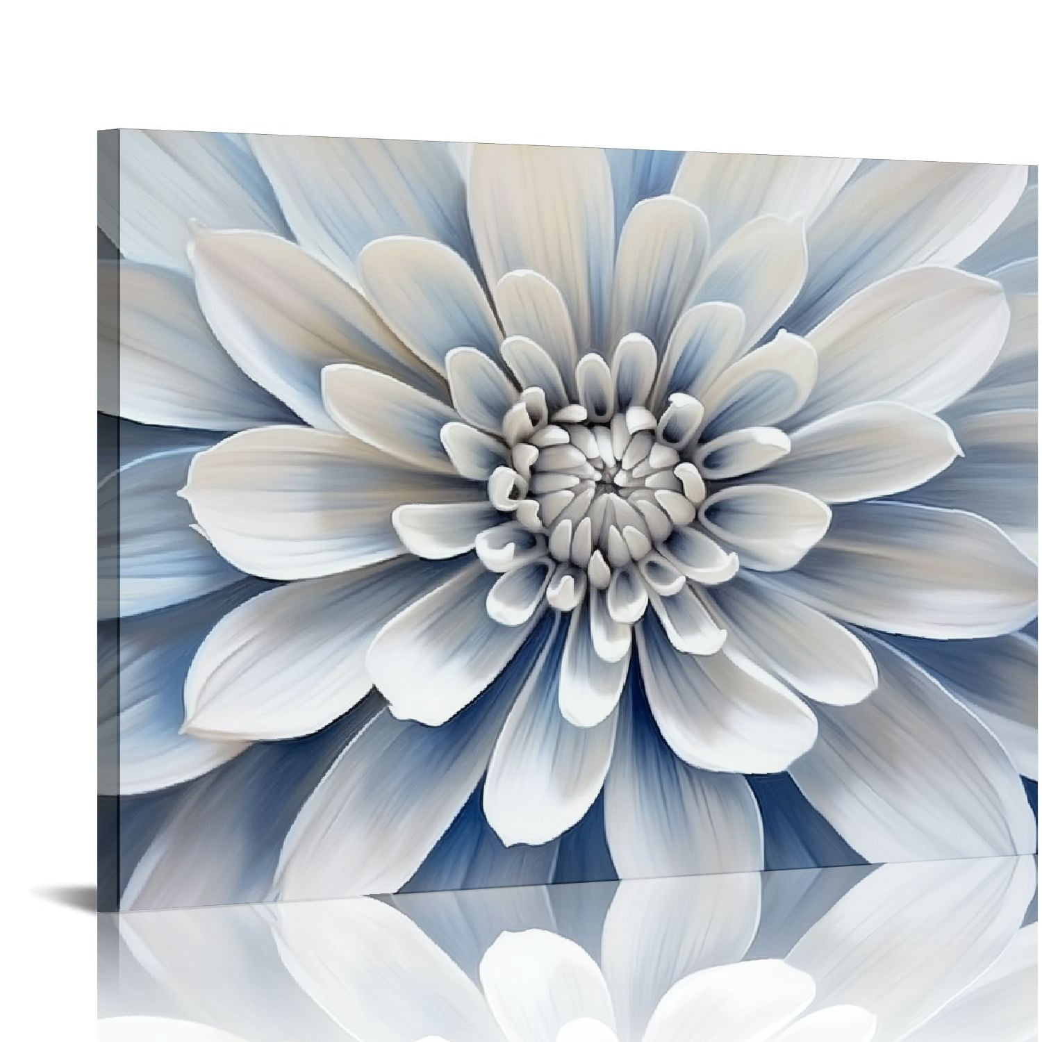 ONETECH Floral Canvas Wall Art with Textured Modern Abstract White ...