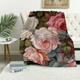 thumbnail image 1 of ONETECH  Floral Pink Roses Throw Blanket Super Soft Plush Throw Blanket, 1 of 6