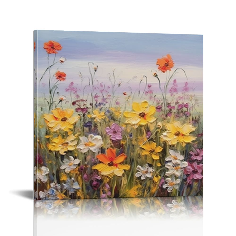 ONETECH Flowers Wall Art Daisy Colorful Canvas Floral Pictures Spring ONETECH Flowers Wall Art Daisy Colorful Canvas Floral Pictures Spring