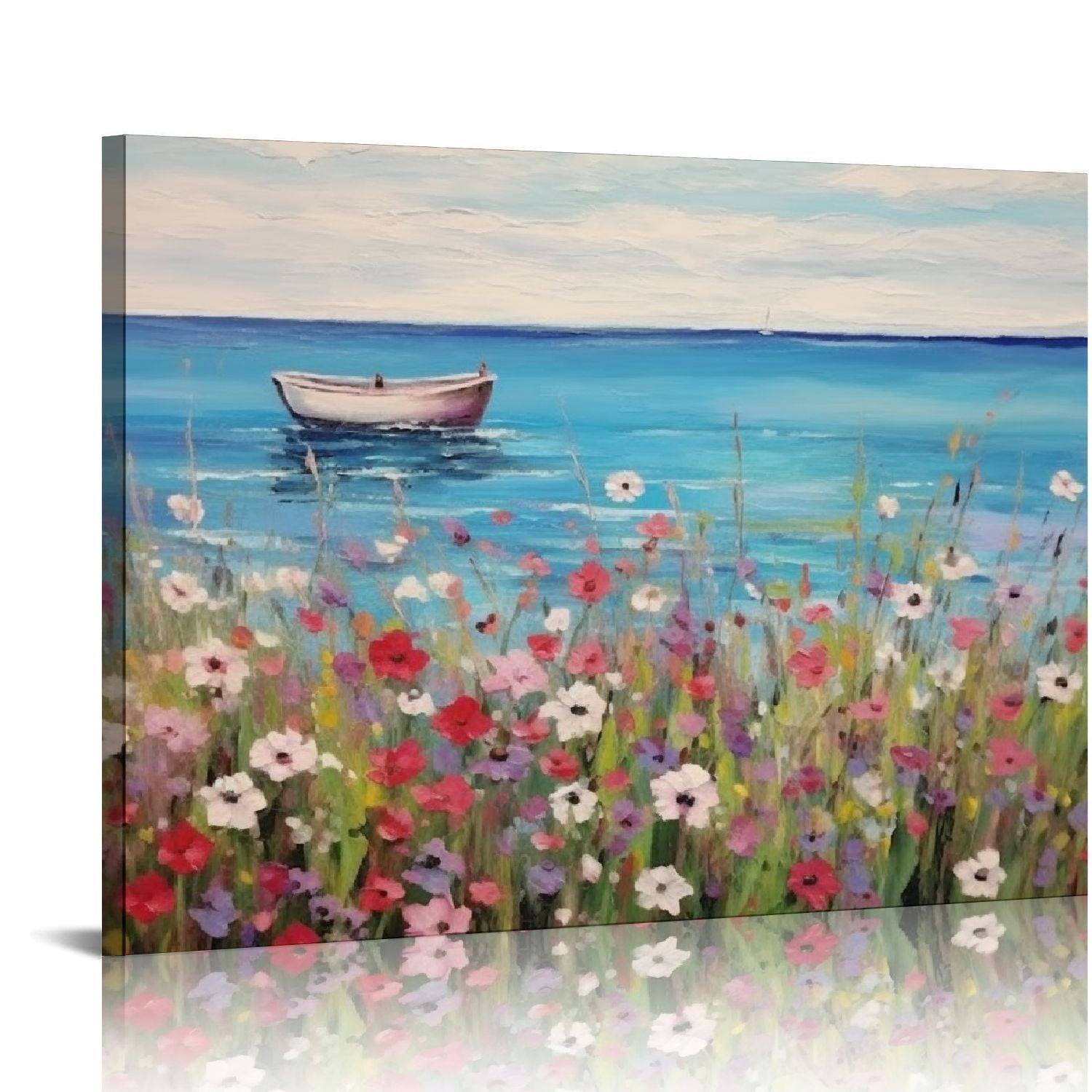 ONETECH Flowers Wall Art Modern Landscape Painting Floral Canvas ...