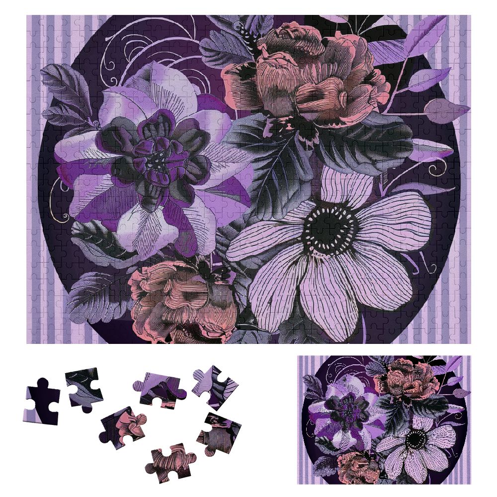 ONETECH Flowers Wooden Jigsaw Puzzle for Adults and Kids - Gift for ...