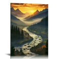 thumbnail image 1 of ONETECH Foggy Forest Canvas Wall Art, Landscape Mountain Artwork Photographic Print Pictures for Bedrooms 16\x20\, 1 of 4