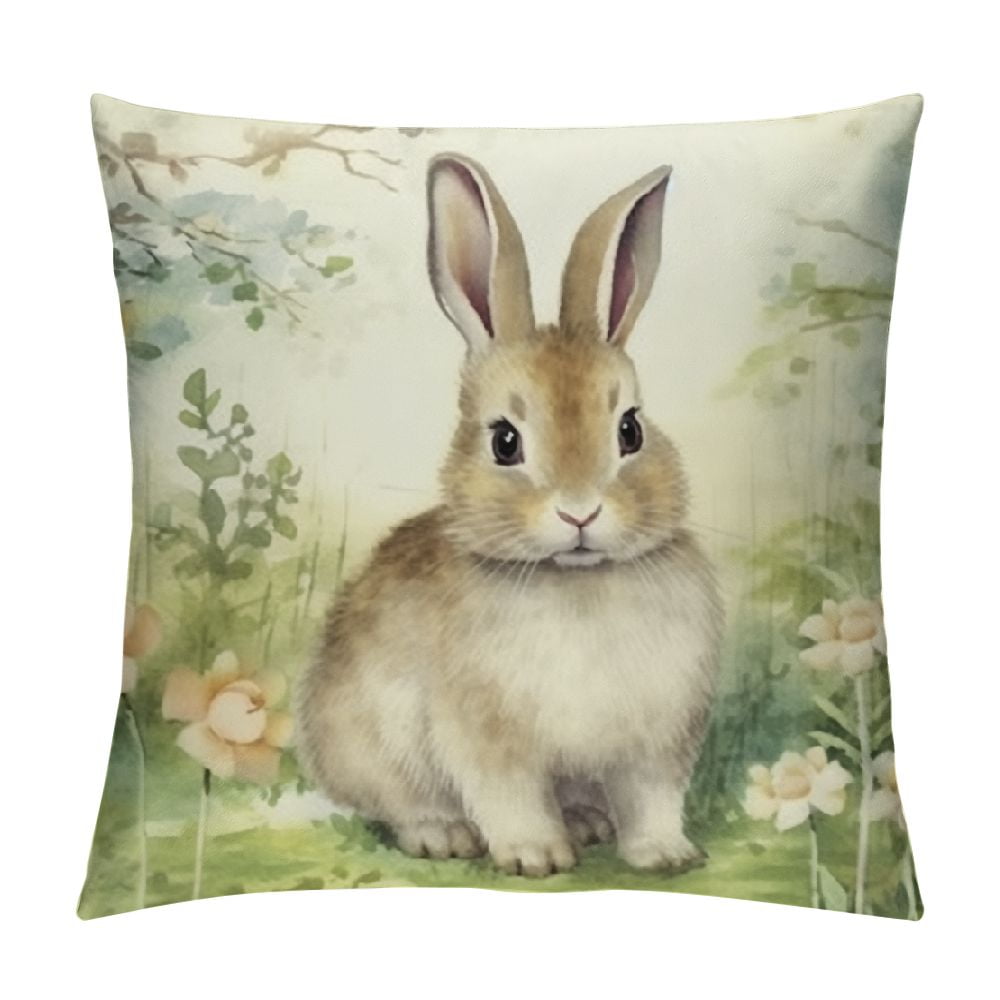 Forest Animals Pillow Covers Deer Fox Rabbit Bear Decorative