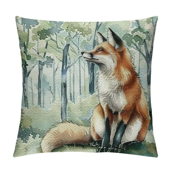 ONETECH Forest Animals Pillow Covers  Fox Decorative Pillows Case Outdoor for Couch Sofa Room Home Decor