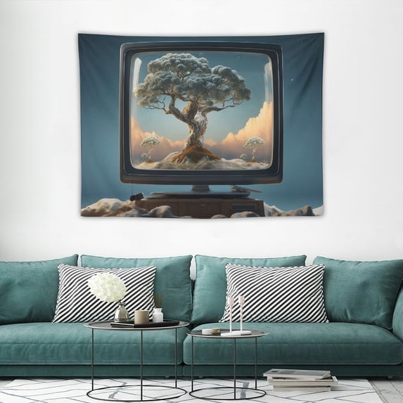 ONETECH Forest Tapestry Home Decor Landscape Tapestry Living Room Bedroom Decoration Tapestry Magic Tapestry Curtain (Lanterns Hanging on The Tree)