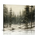 thumbnail image 1 of ONETECH  Forest Wall Art Pine Tree Landscape Canvas Prints Posters Nature Winter Scene Pictures Wall Decor Farmhouse Christmas Living Room Wall Art, 1 of 4
