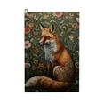 thumbnail image 1 of ONETECH Fox Flowers Fine Art Golf Towel Great Gift Idea Funny Golf Towel for Men 1PC, 1 of 7