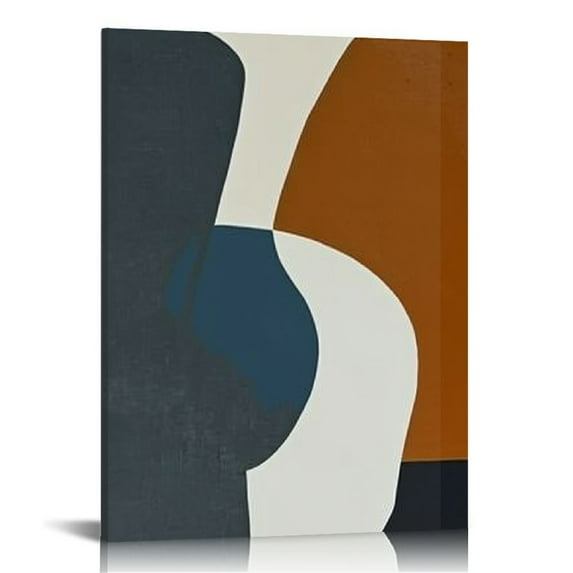 ONETECH Framed Wall art Canvas Wall art Colorful Abstract Gradient Color Block Decor Geometric Pattern Illustration Modern Style For Living room Bedroom Home Office Wall Decor